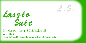 laszlo sult business card